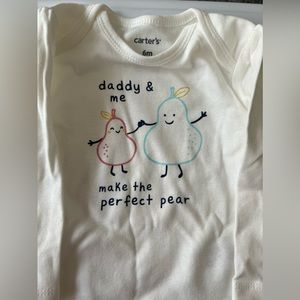 Brand new Carters long sleeve onesie and two pants ,All items NWT